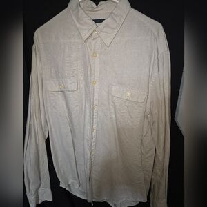Perry Ellis Light Tan Button-Up shirt XL